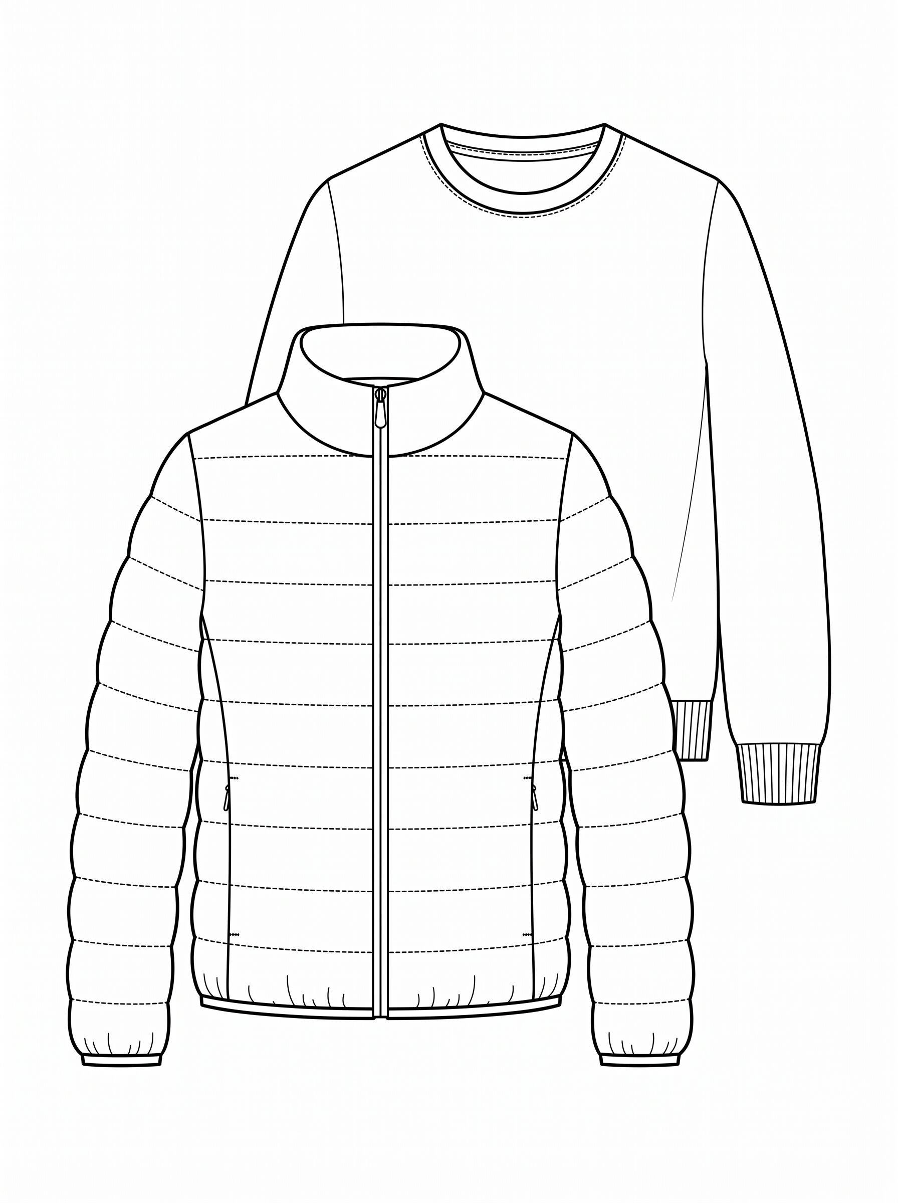 En jakke og en sweatshirt, det ekstra lag til en weekendtur